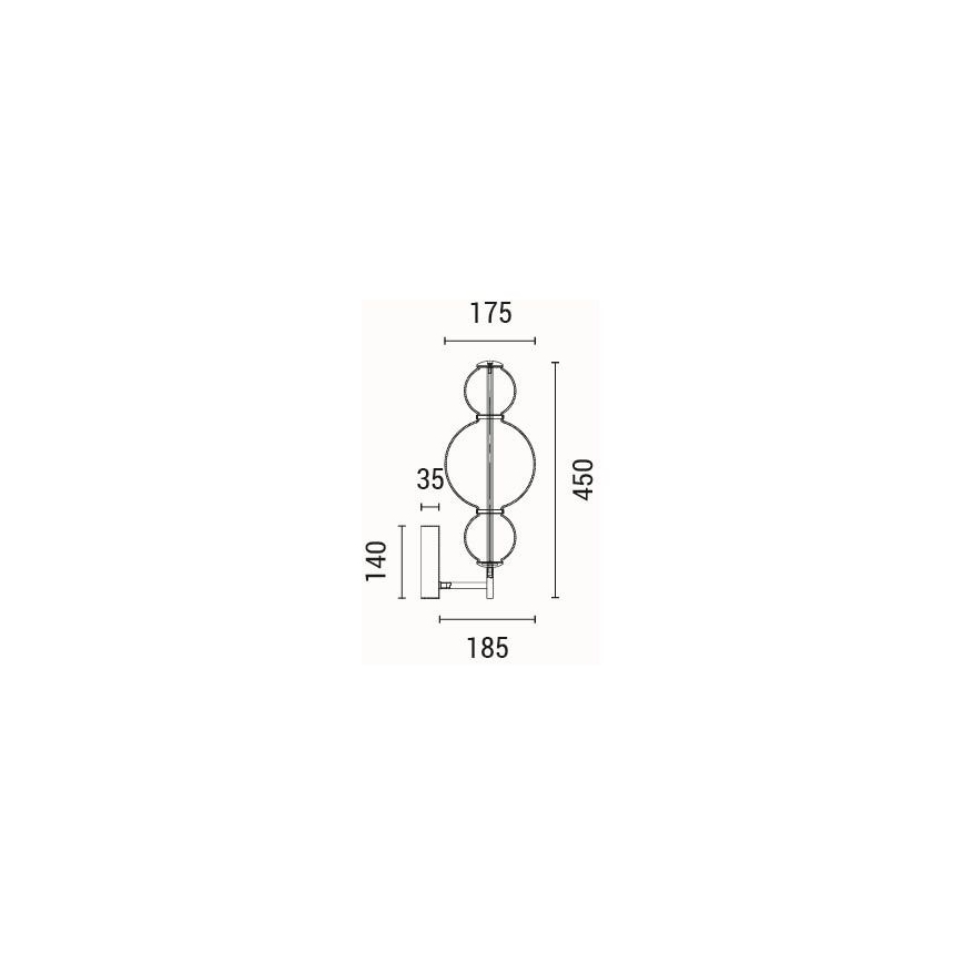 LED аплик LED/12,6W/230V 3000K