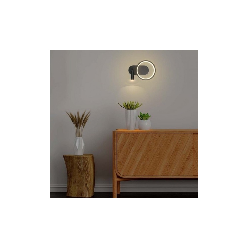 LED аплик LED/14W/230V 4000K черен