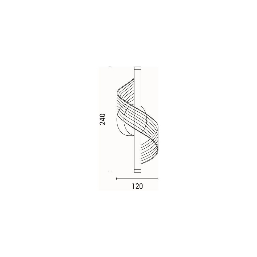 LED аплик LED/8W/230V 3000K златист