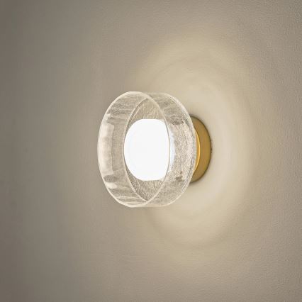 LED аплик LED/8W/230V 3000K златист/прозрачен
