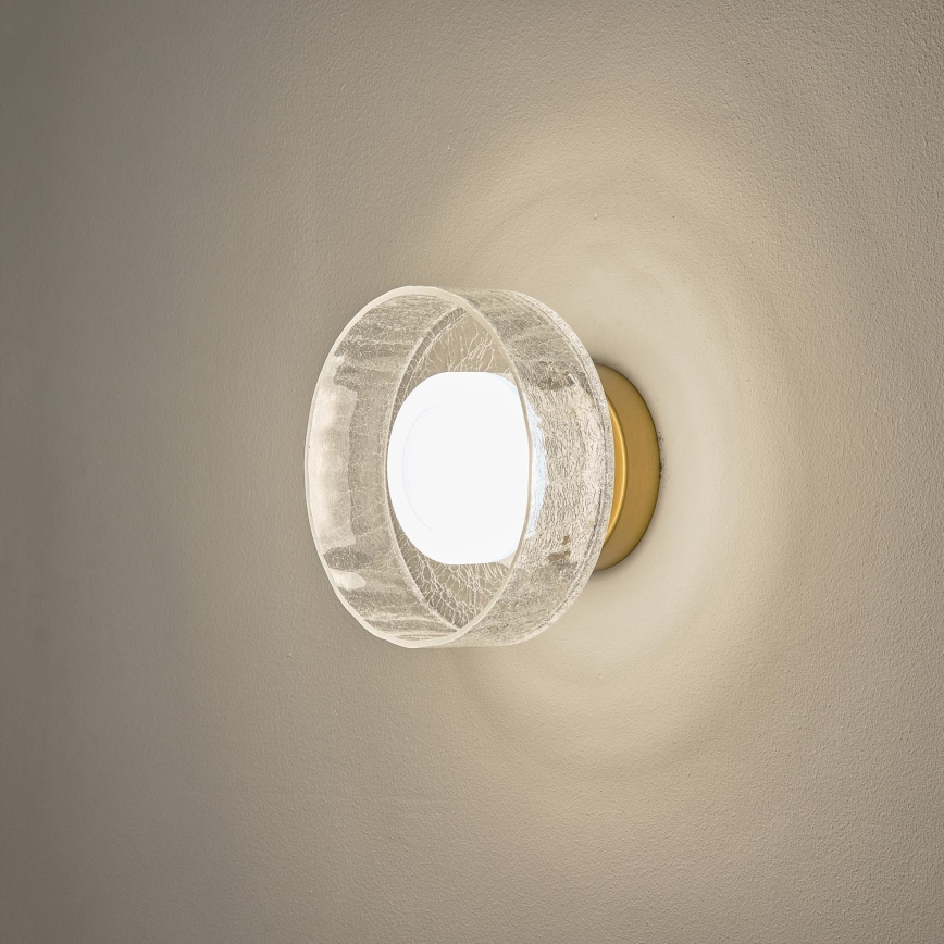 LED аплик LED/8W/230V 3000K златист/прозрачен