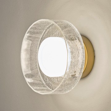 LED аплик LED/8W/230V 3000K златист/прозрачен