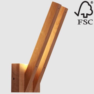 LED Аплик LINUS 2xLED/3W/230V матов дъб - FSC сертифициран