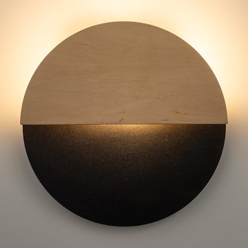 LED аплик LUNA LED/7W/230V Ø 26 см черен/бежов