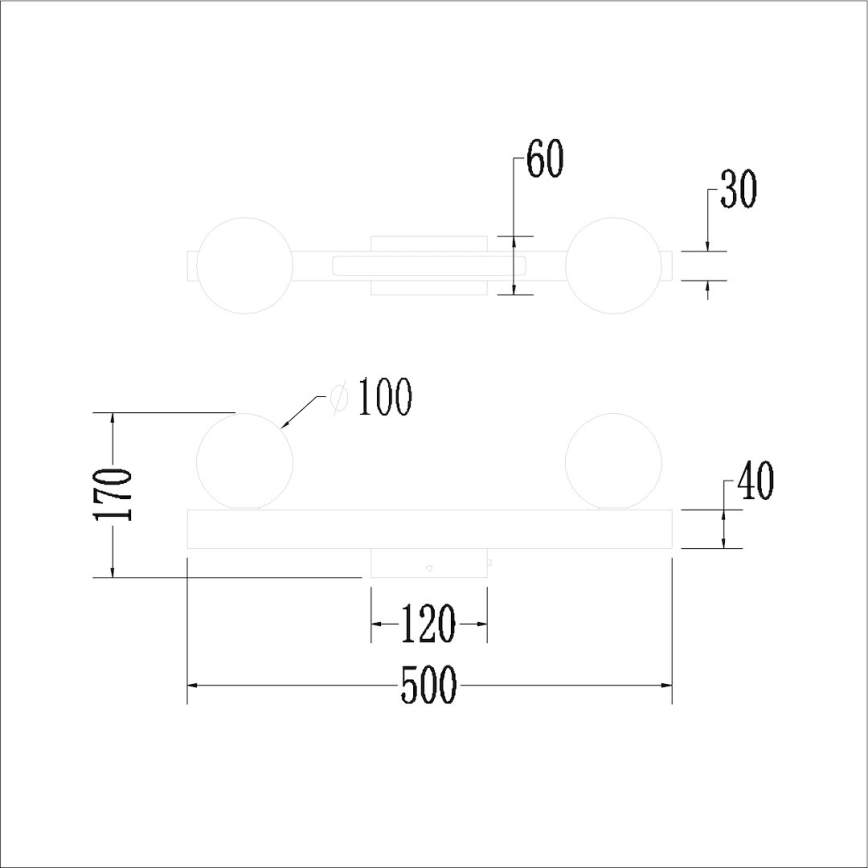 LED аплик MAGNET LED/13W/230V + 2xG9/60W 3000/4000K черен