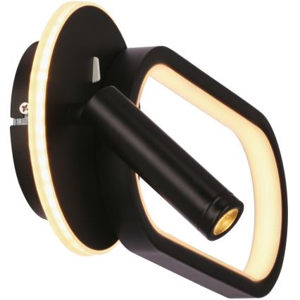 LED аплик MONET LED/13W/230V + LED/2W 3000/4000/6000K черен