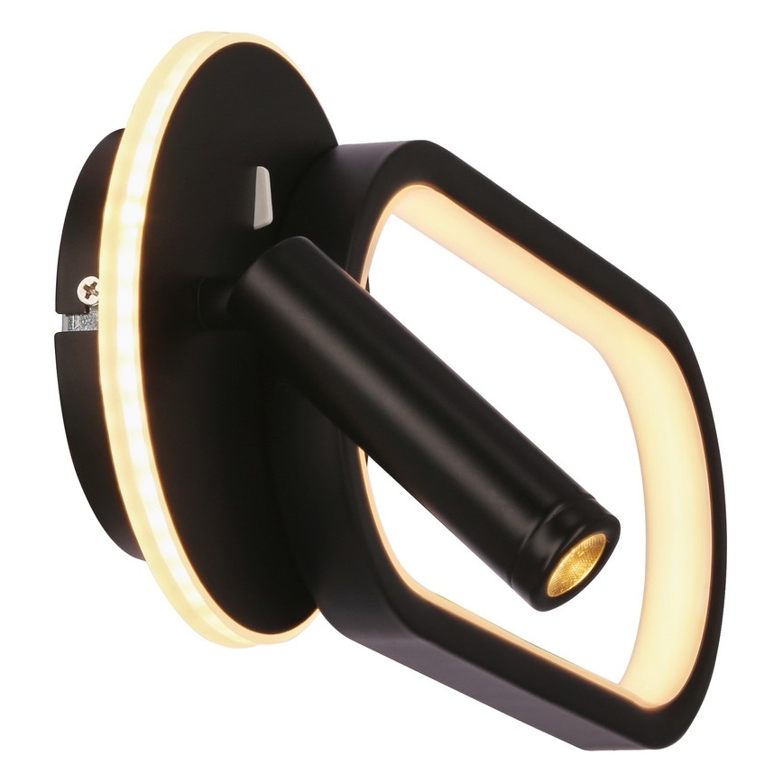 LED аплик MONET LED/13W/230V + LED/2W 3000/4000/6000K черен