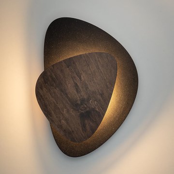 LED аплик PEDRA LED/7W/230V черен/кафяв