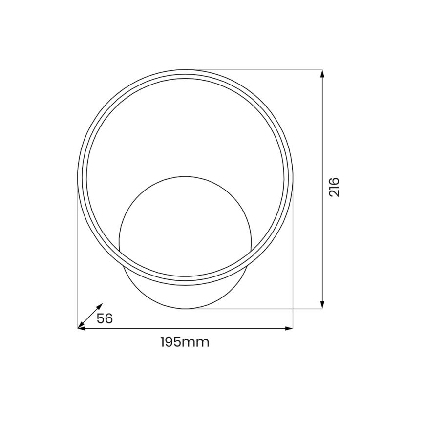 LED аплик ROTONDA LED/7W/230V златист