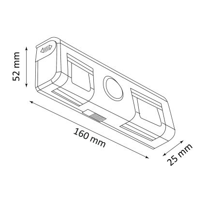 LED Аплик със сензор LED/3xAAA/4,5V