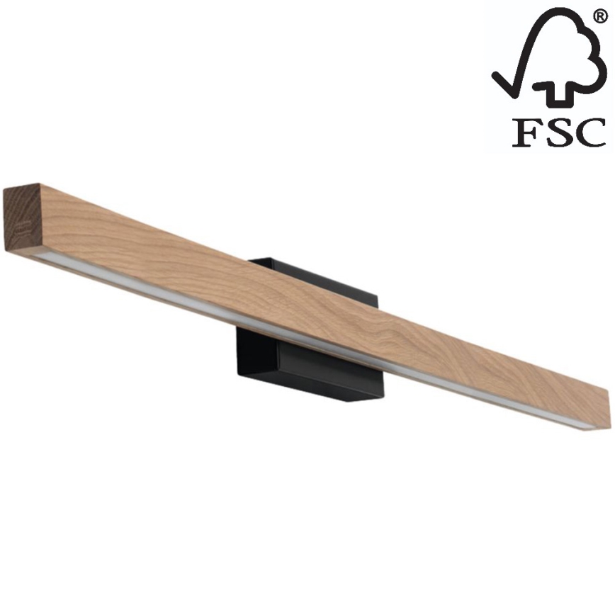 LED Аплик за баня AQUAVIVA LED/12W/230V 80 cm IP44 дъб – FSC сертифицирано