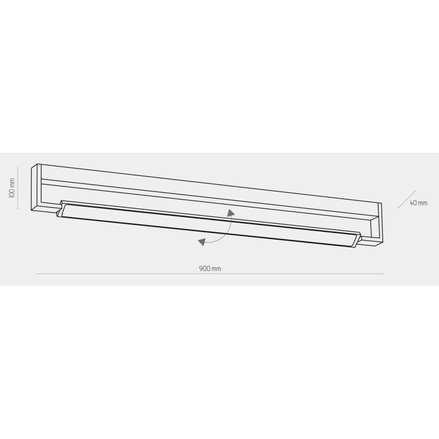 LED Аплик за баня DEKSTER LED/36W/230V IP44 черен