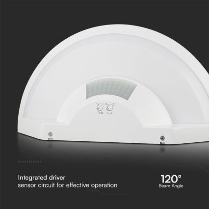 LED Аплик за баня със сензор SAMSUNG CHIP LED/10W/230V 4000K IP54 бял