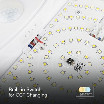 LED Аплик за баня със сензор SAMSUNG CHIP LED/15W/230V 3000/4000/6000K IP44 бял