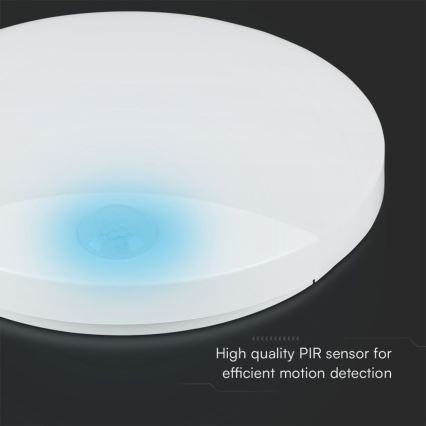 LED Аплик за баня със сензор SAMSUNG CHIP LED/15W/230V 3000/4000/6000K IP44 бял