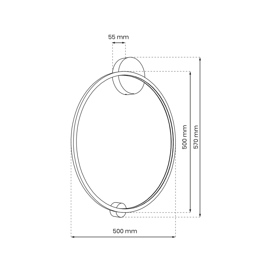 LED Аплик за баня SATURNO LED/25W/230V Ø 50 см IP44 златист