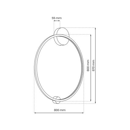 LED Аплик за баня SATURNO LED/46W/230V Ø 80 см IP44 златист