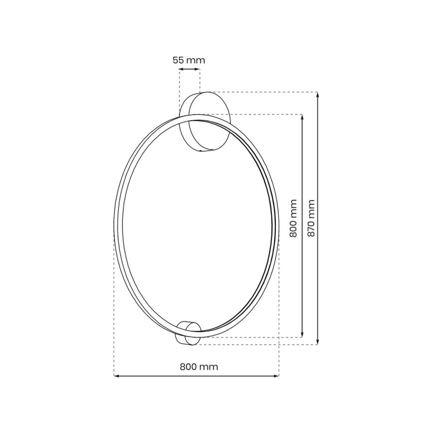 LED Аплик за баня SATURNO LED/46W/230V Ø 80 см IP44 златист
