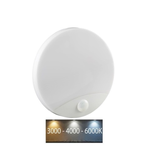 LED Аплик за баня със сензор LED/15W/230V 3000/4000/6000K IP44 бял