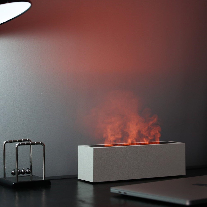 LED Ароматерапевтичен дифузер и овлажнител за въздух с имитация на пламък LED/10W/5V