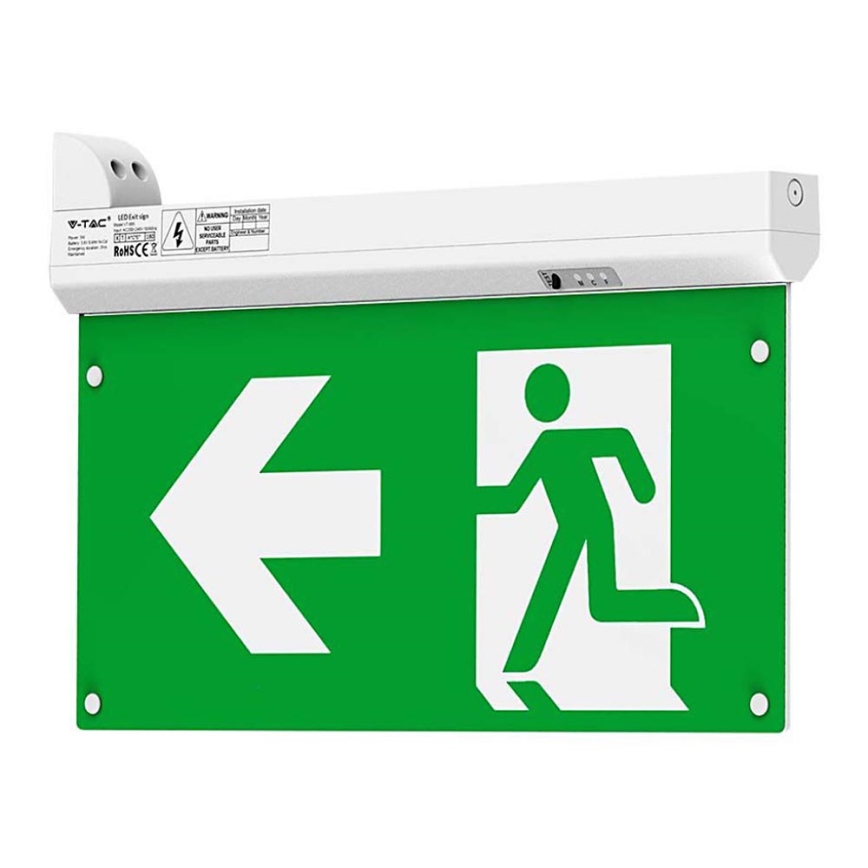 LED Аварийна лампа EMERGENCY EXIT LED/2,5W/230V 4в1 6000K