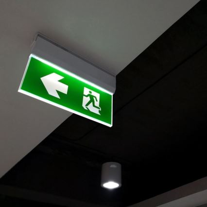 LED Аварийна лампа EMERGENCY EXIT LED/2,5W/230V 4в1 6000K