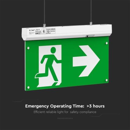 LED Аварийна лампа EMERGENCY EXIT LED/2,5W/230V 4в1 6000K