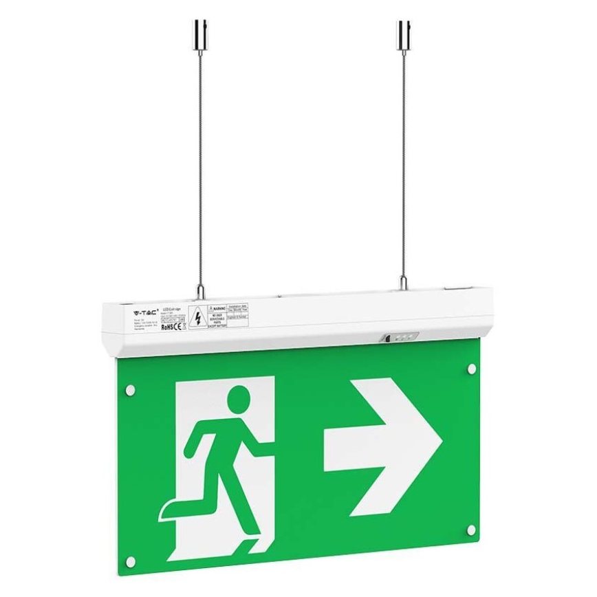 LED Аварийна лампа EMERGENCY EXIT LED/2,5W/230V 4в1 6000K
