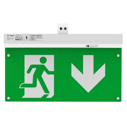 LED Аварийна лампа EMERGENCY EXIT LED/2,5W/230V 4в1 6000K