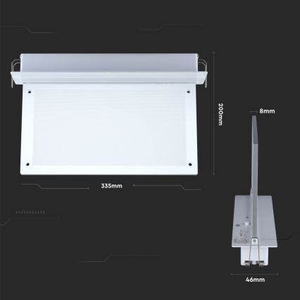 LED Аварийна лампа EMERGENCY EXIT SAMSUNG CHIP LED/2W/230V 6000K