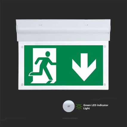 LED Аварийна лампа EMERGENCY EXIT SAMSUNG CHIP LED/2W/230V 6000K