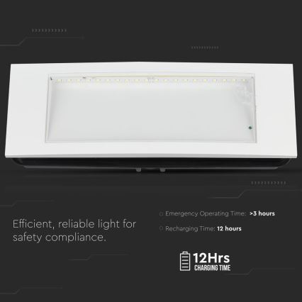 LED Аварийна лампа EMERGENCY EXIT SAMSUNG CHIP LED/3,8W/230V 6000K