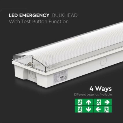 LED Аварийна лампа EMERGENCY EXIT LED/3W/230V 6400K IP65