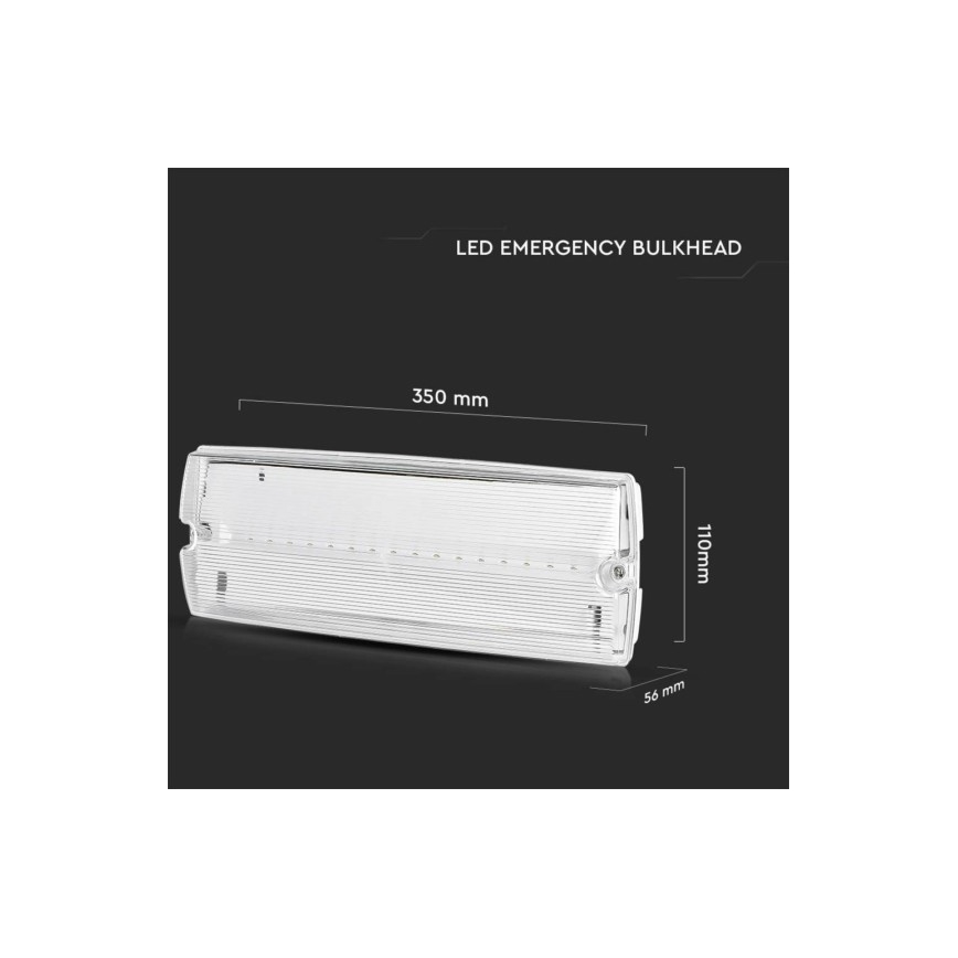 LED Аварийна лампа EMERGENCY EXIT LED/3W/230V 6400K IP65