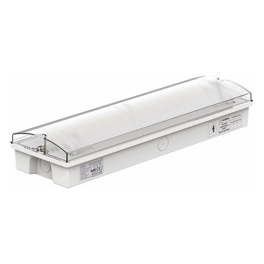 LED Аварийна лампа със стандартен тест за функционалност EMERGENCY EXIT LED/3W/230V 6400K IP65