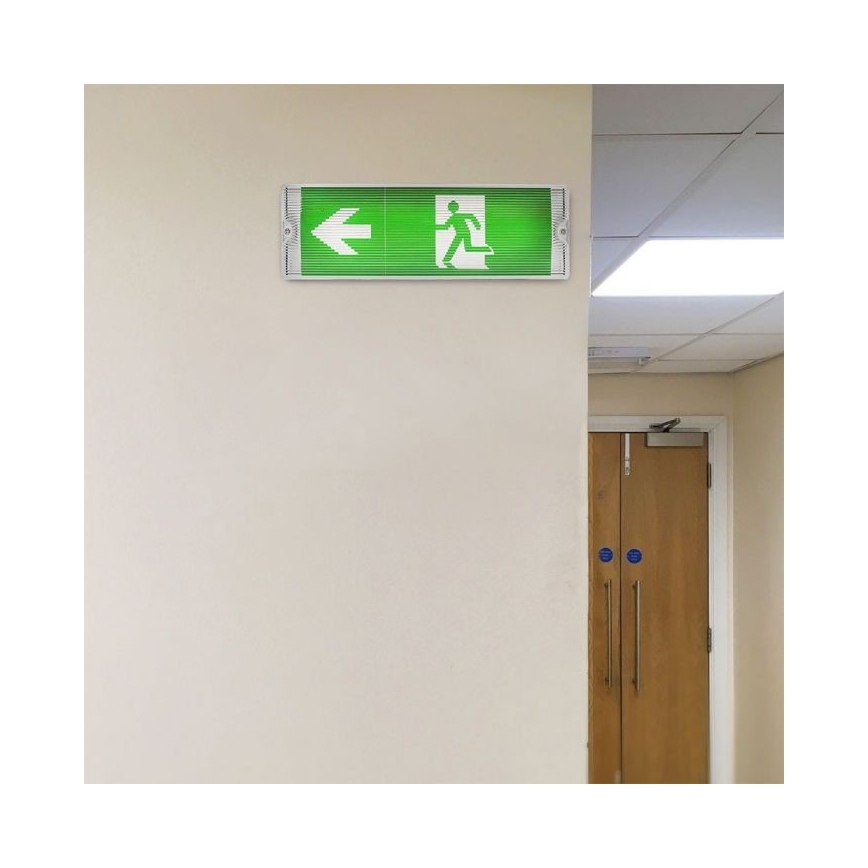 LED Аварийна лампа EMERGENCY EXIT LED/3W/230V IP65 6000K 1200mAh