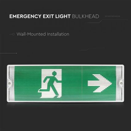 LED Аварийна лампа EMERGENCY EXIT LED/3W/230V IP65 6000K 1200mAh