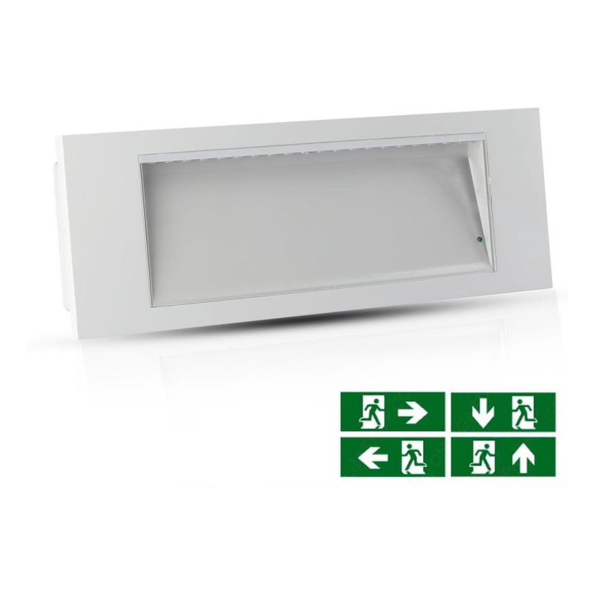 LED Аварийна лампа EMERGENCY EXIT SAMSUNG CHIP LED/3,8W/230V 6000K