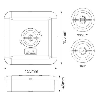 LED Аварийна лампа LED/2W/230V 6000K IP65 3200 mAh