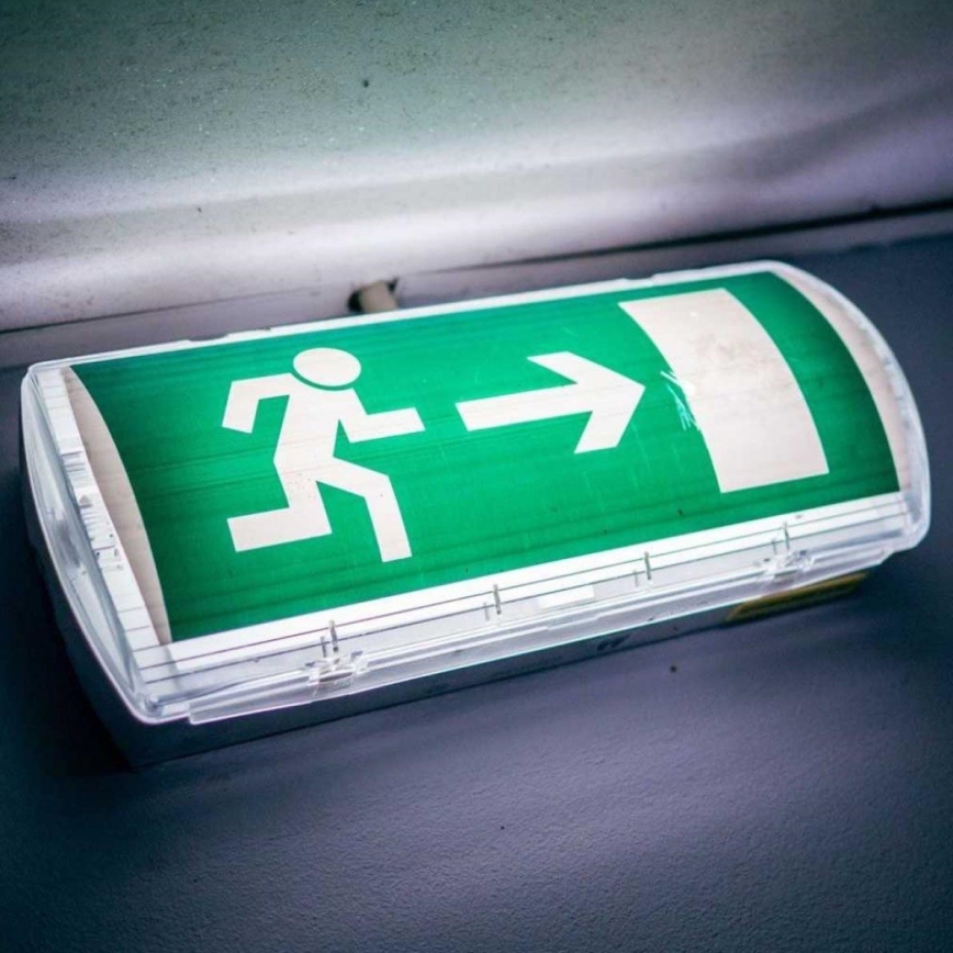 LED Аварийна лампа със стандартен тест за функционалност EMERGENCY EXIT LED/3W/230V 6400K IP65