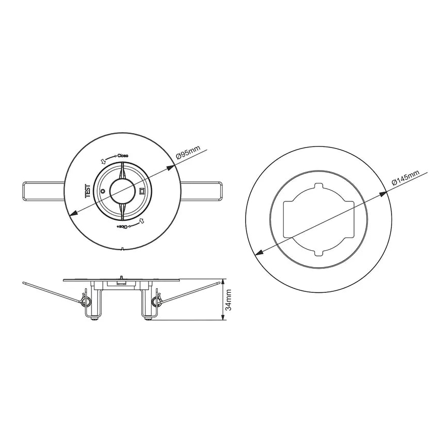 LED Аварийна лампа за окачен таван LED/2W/230V 6000K