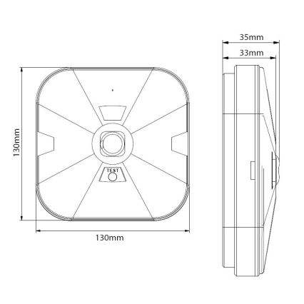 LED аварийно осветително тяло GATRION LED/1W/230V 6000K 1500 mAh IP54 бяло