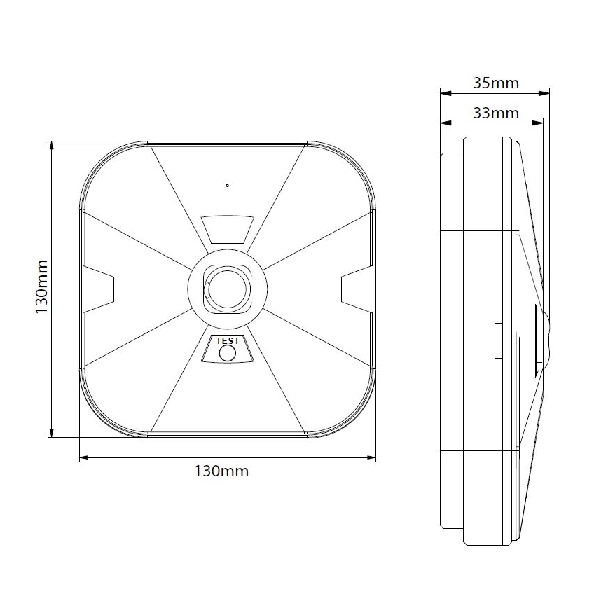 LED аварийно осветително тяло GATRION LED/1W/230V 6000K 1500 mAh IP54 бяло