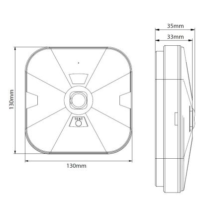 LED аварийно осветително тяло GATRION LED/3/1W/3,2V 6000K 3000 mAh IP54 бяло