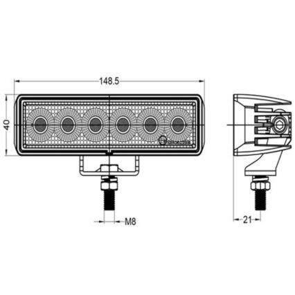 LED Автомобилен прожектор OSRAM LED/24W/10-30V IP68 5700K