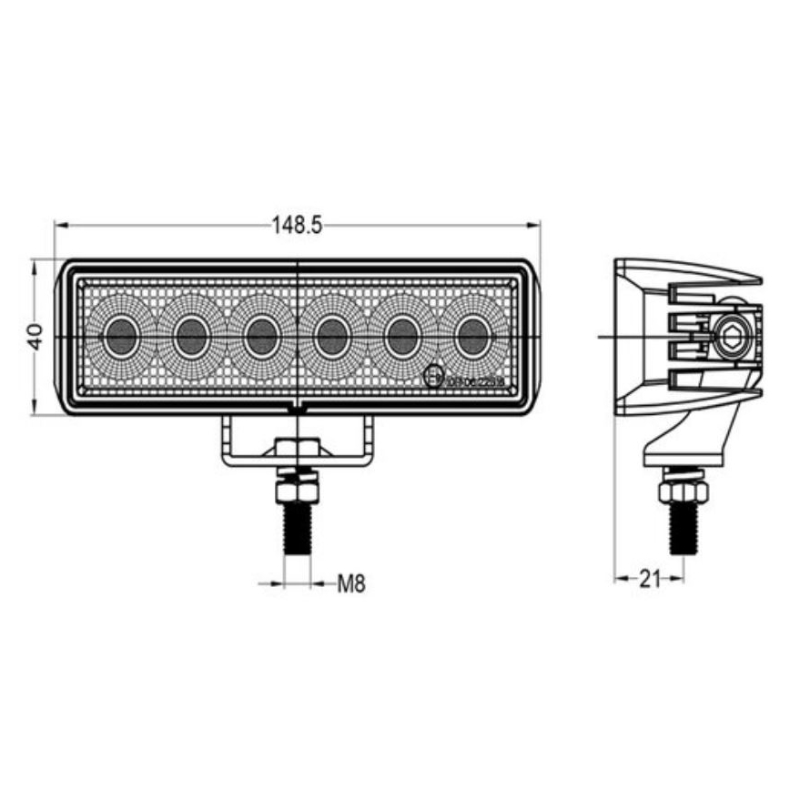 LED Автомобилен прожектор OSRAM LED/24W/10-30V IP68 5700K