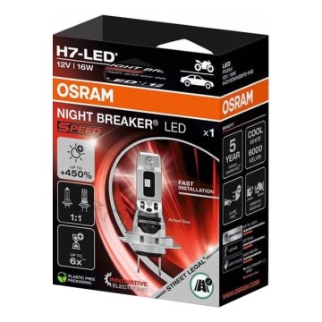 LED автомобилна крушка NIGHT BREAKER SPEED H7 PX26d/16W/12V 6000K - Osram
