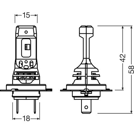 LED автомобилна крушка NIGHT BREAKER SPEED H7 PX26d/16W/12V 6000K - Osram