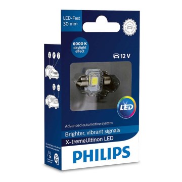 LED Автокрушка Philips X-TREME ULTINON 129416000KX1 LED SV8.5–8/0,8W/12V 6000K