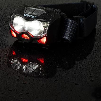 LED Димируем акумулаторен челник със сензор и червена светлина 2xLED/5W/5V/3xAAA IP65 500 лъскав 1200 mAh